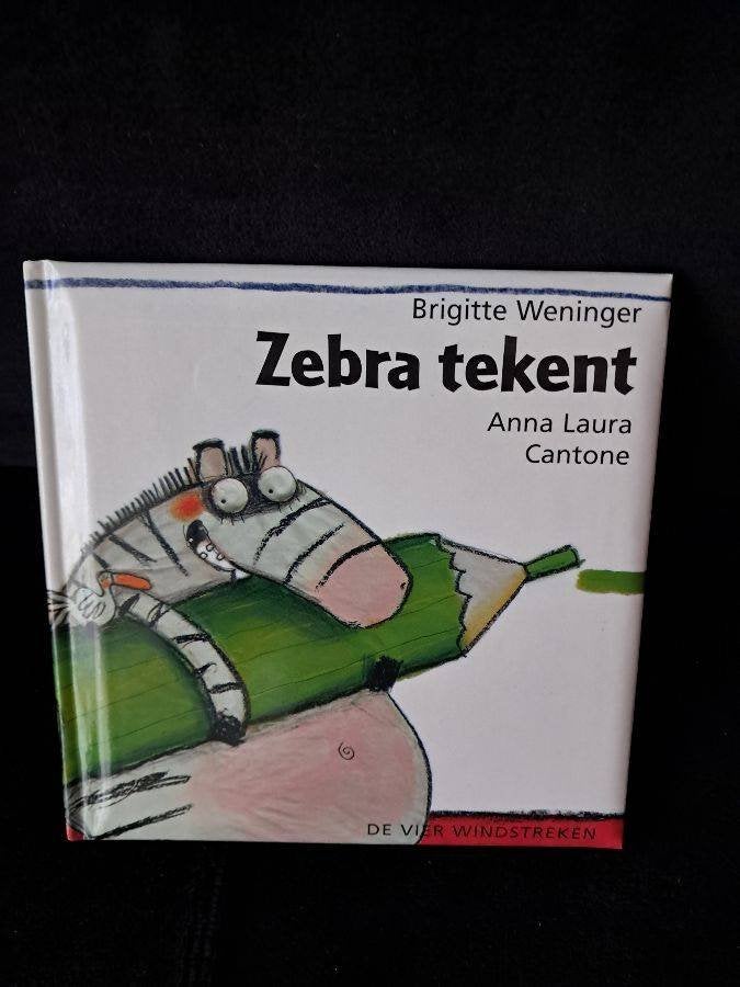 Zebra tekent peuterboekje van Brigitte Weninge, Ophalen of Verzenden, Nieuw