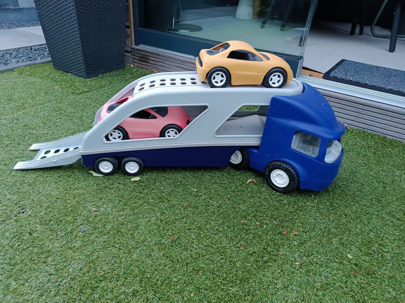 truck met oplegger, Ophalen, Gebruikt