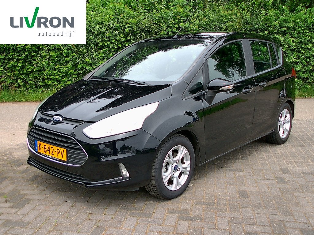 Ford B-Max '17, nieuwe riem! PDC v+a, trekh. Incl. garantie, Auto's, Ford, Voorwielaandrijving, Stof, 100 pk, Zwart