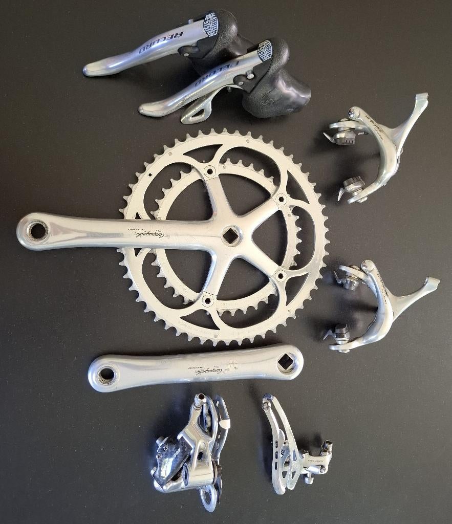 Campagnolo Record groepset. Vintage Racefiets onderdelen., Ophalen, Gebruikt, Overige materialen, Racefiets