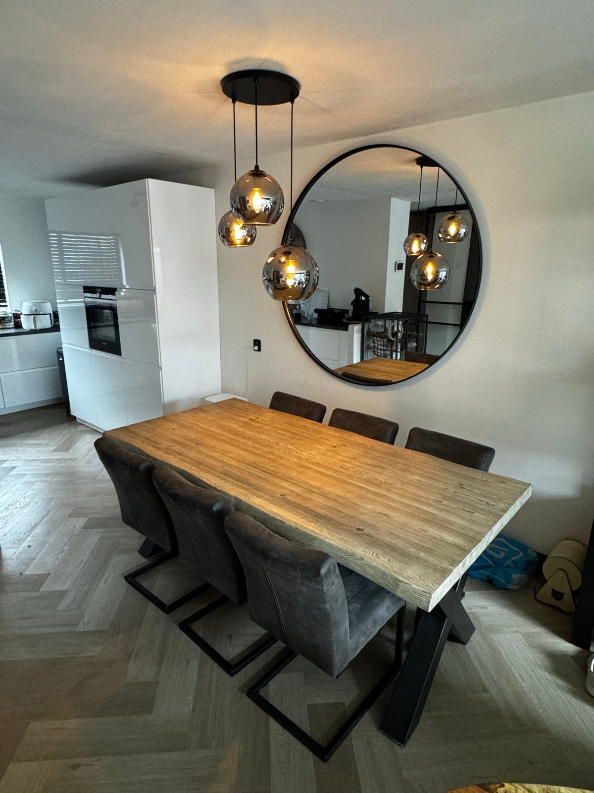 HACO boomstamtafel rough voor 6-8 personen, Ophalen, 200 cm of meer, 50 tot 100 cm, Zo goed als nieuw
