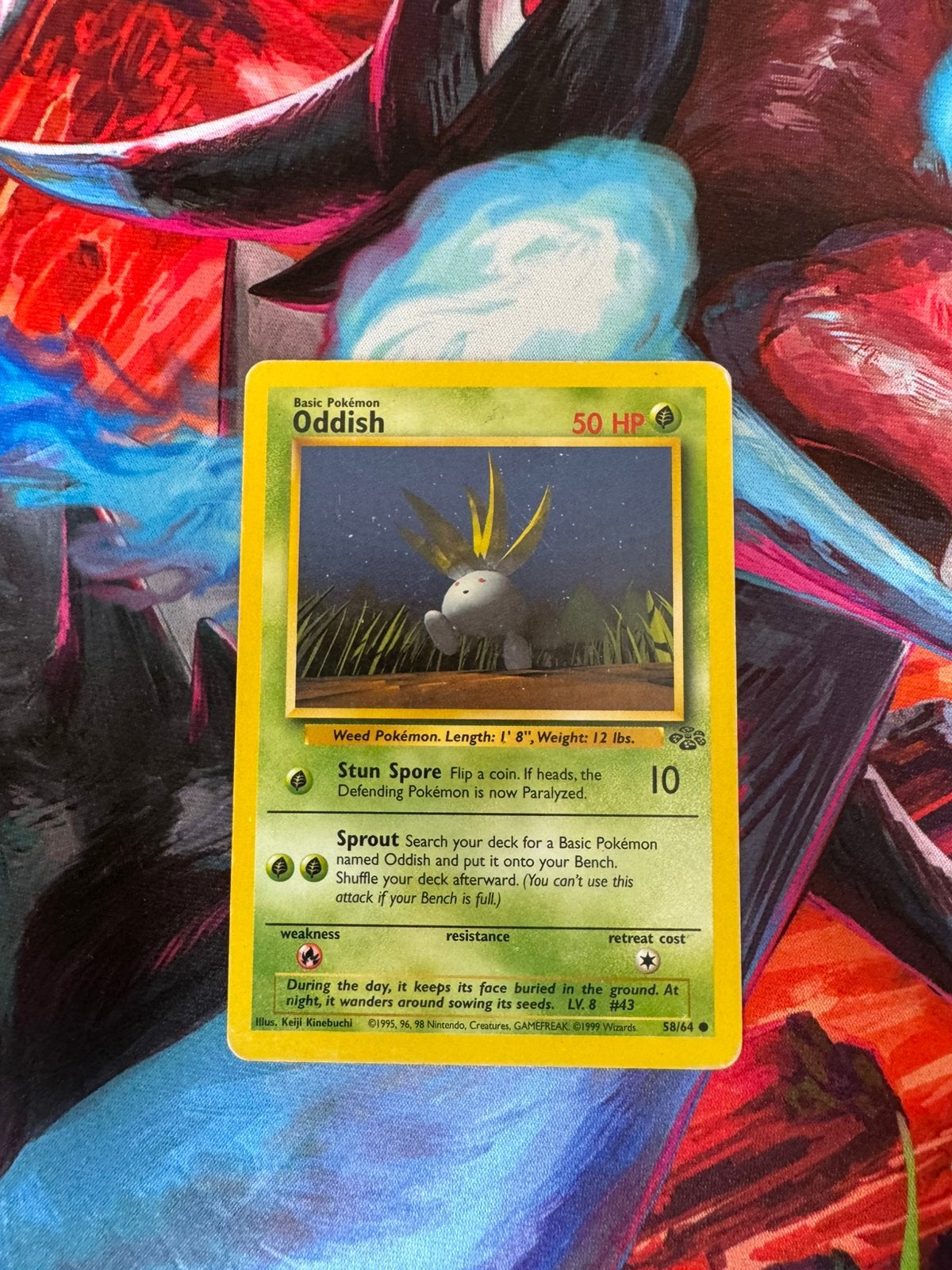 Pokémon kaarten Oddish #58 Jungle, Hobby en Vrije tijd, Verzamelkaartspellen | Pokémon, Ophalen of Verzenden, Zo goed als nieuw