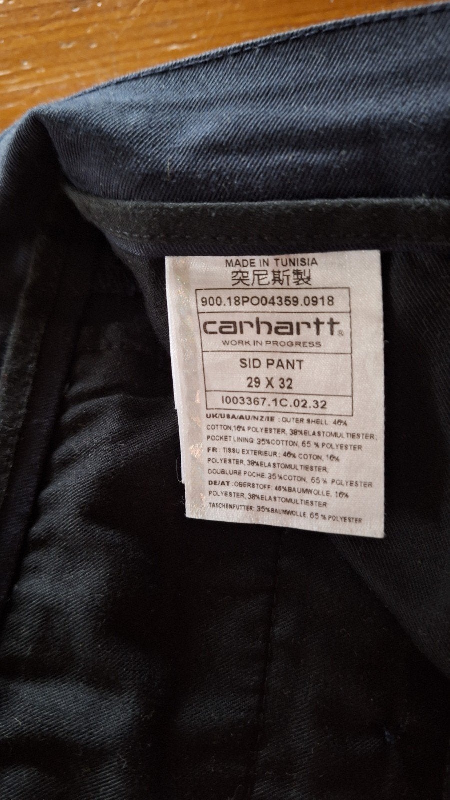 Carhartt WIP Sid Pant - Maat 29x32 - Donkerblauw, Blauw, Ophalen of Verzenden, Zo goed als nieuw, Maat 46 (S) of kleiner