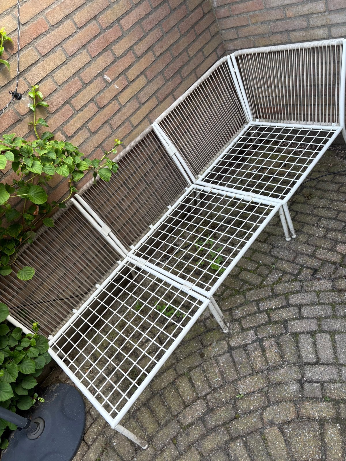 Beige Ikea tuinbank (chaise longue), Tuin en Terras, Ophalen, Gebruikt, Metaal