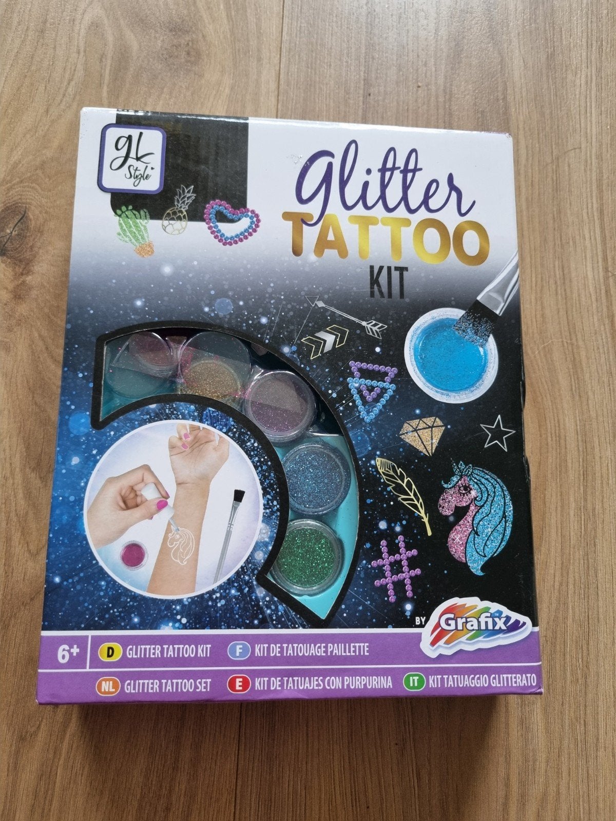 GL Style Glitter Tattoo Kit - Excl. Lijm, Ophalen of Verzenden, Nieuw