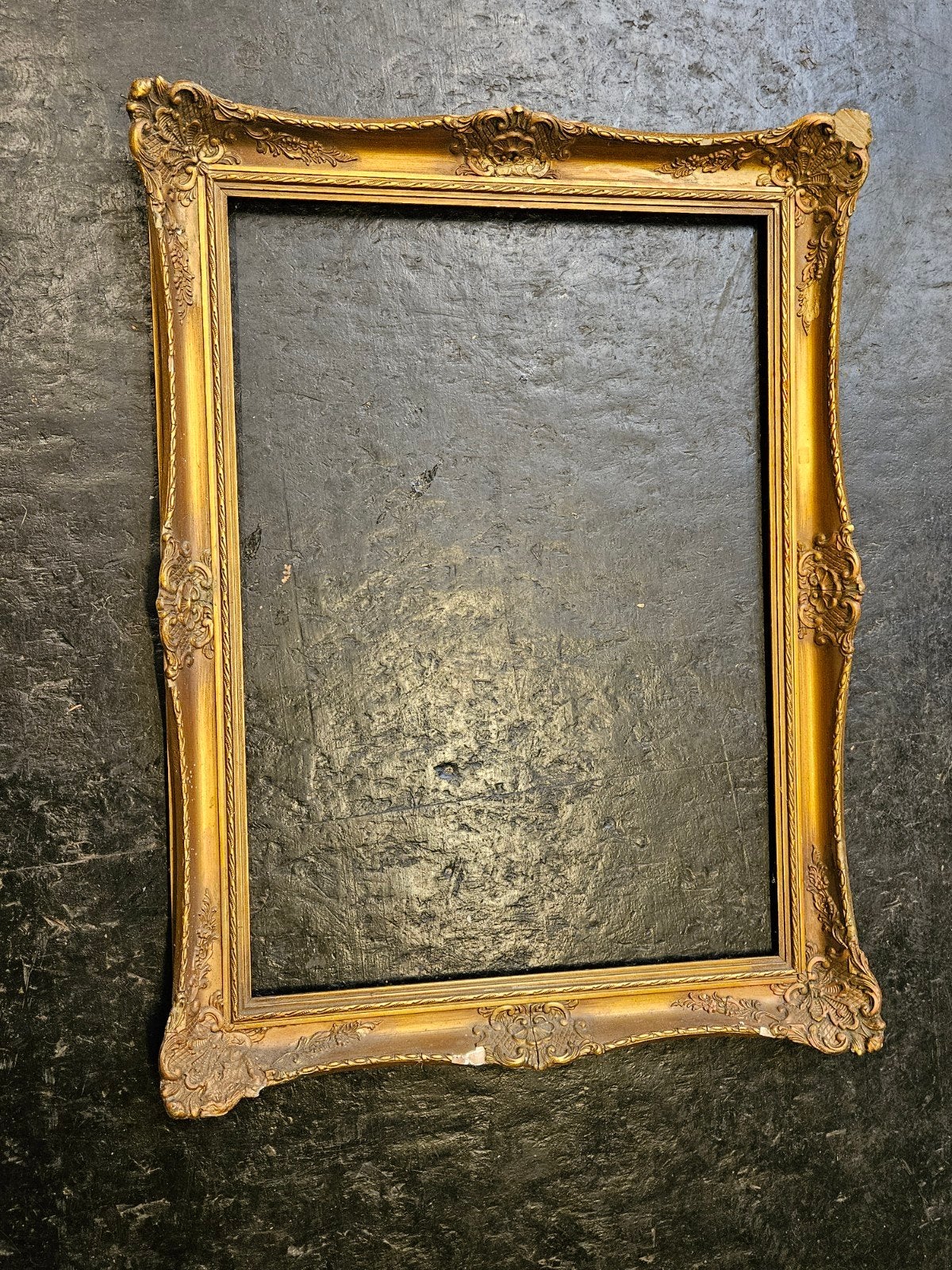 Antieke brocante lijst - Goudkleurig met barok details, Antiek en Kunst, Ophalen