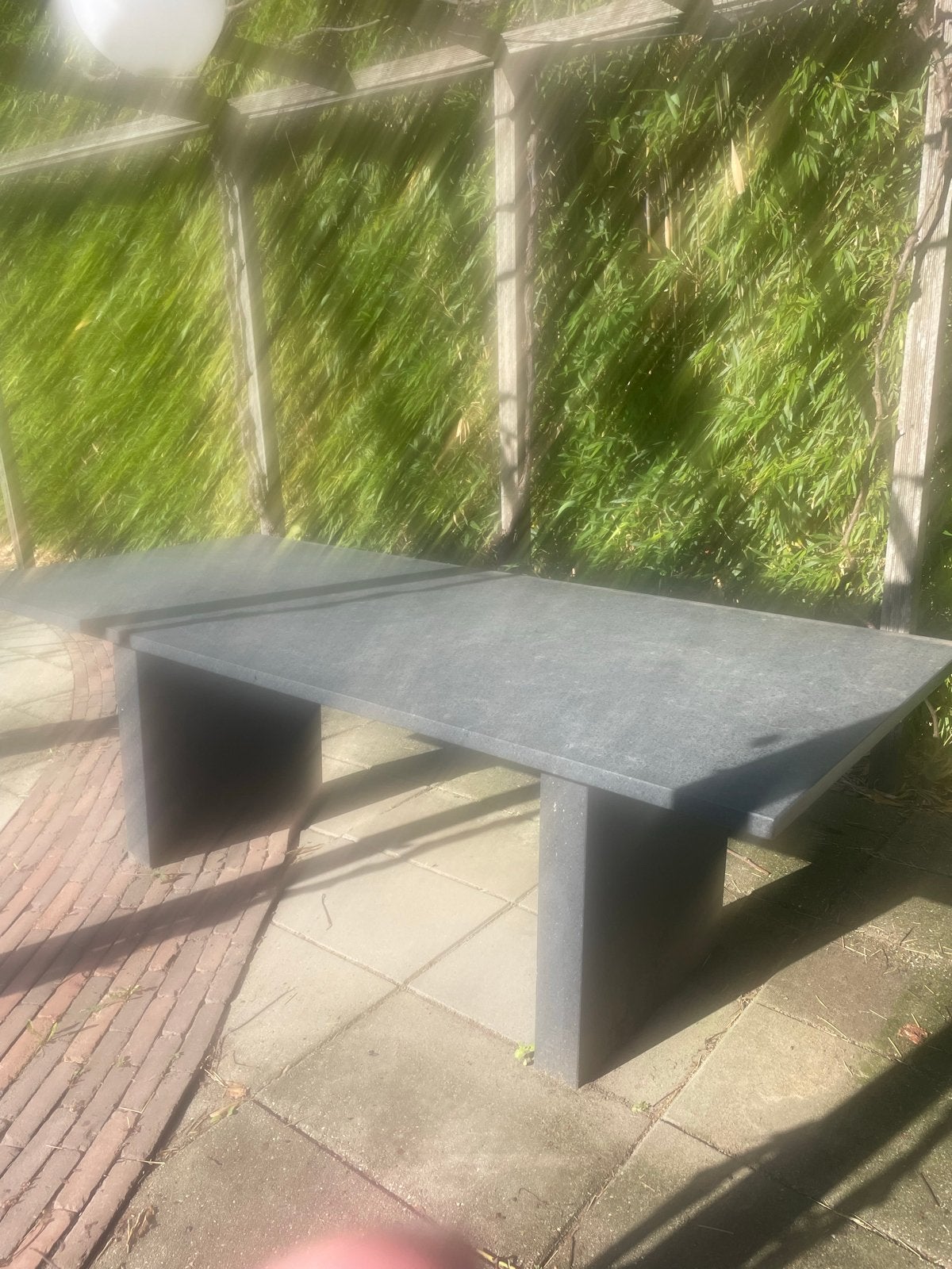 Grote tuintafel 2.40x1.00m, Ophalen, Gebruikt, Rechthoekig, Overige materialen