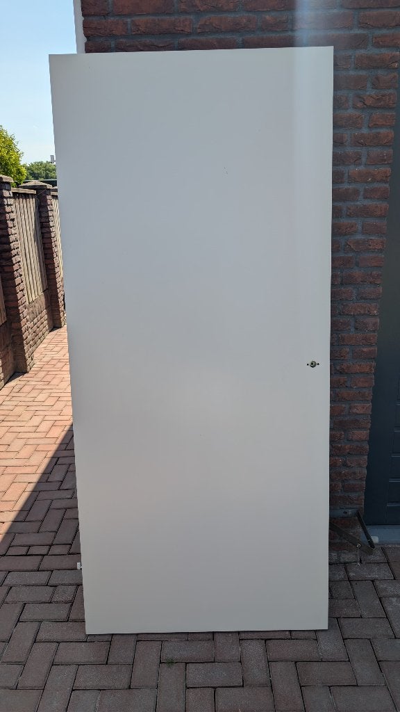 2 opdek binnendeuren 93x211,5 (Links- en Rechtsdraaiend), Doe-het-zelf en Verbouw, Deuren en Horren, Ophalen, Kunststof, Gebruikt