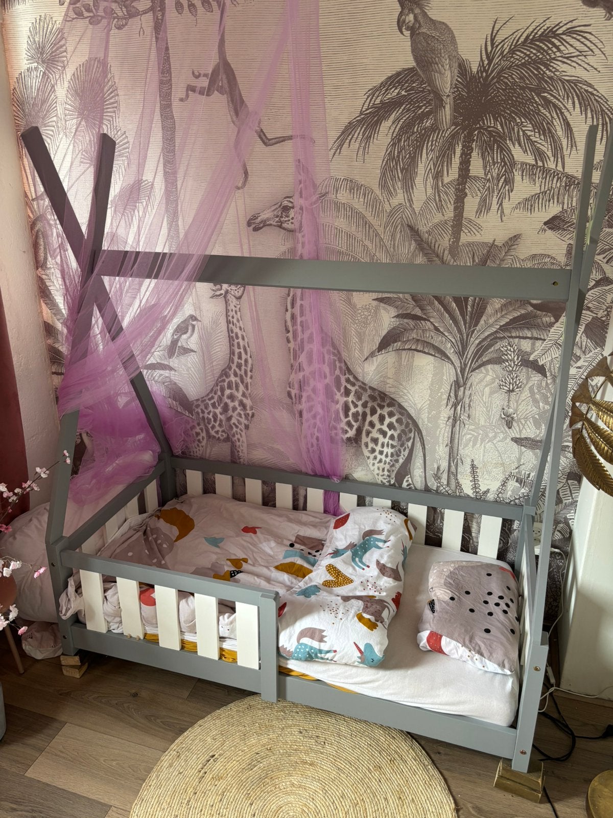 Peueterbed, Kinderen en Baby's, Kinderkamer | Bedden, Ophalen, 70 tot 85 cm, 140 tot 160 cm, Zo goed als nieuw