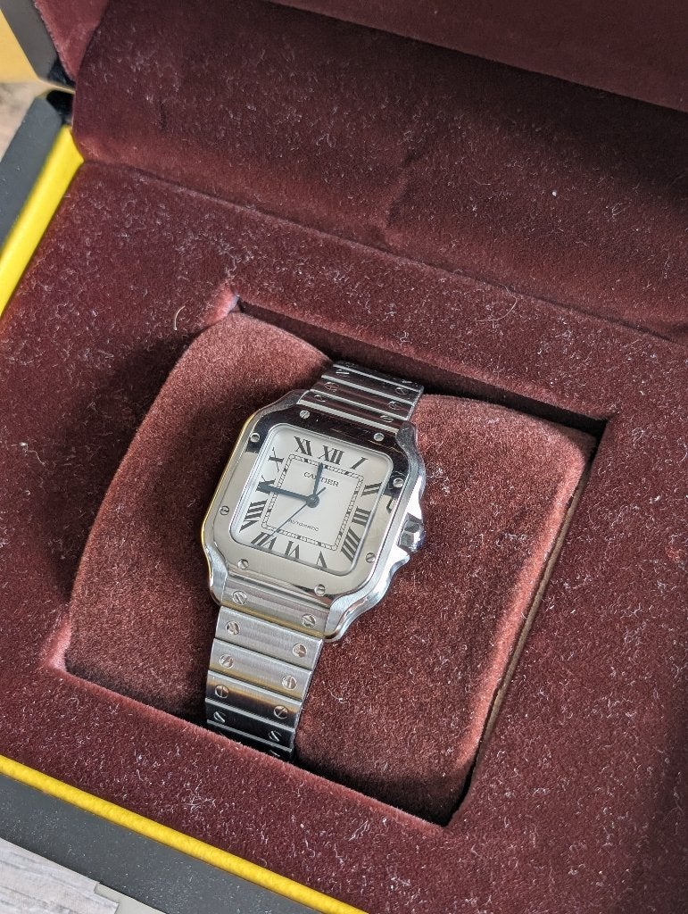 Cartier Santos, Medium - WSSA0010, Overige merken, Staal, Gebruikt, Staal