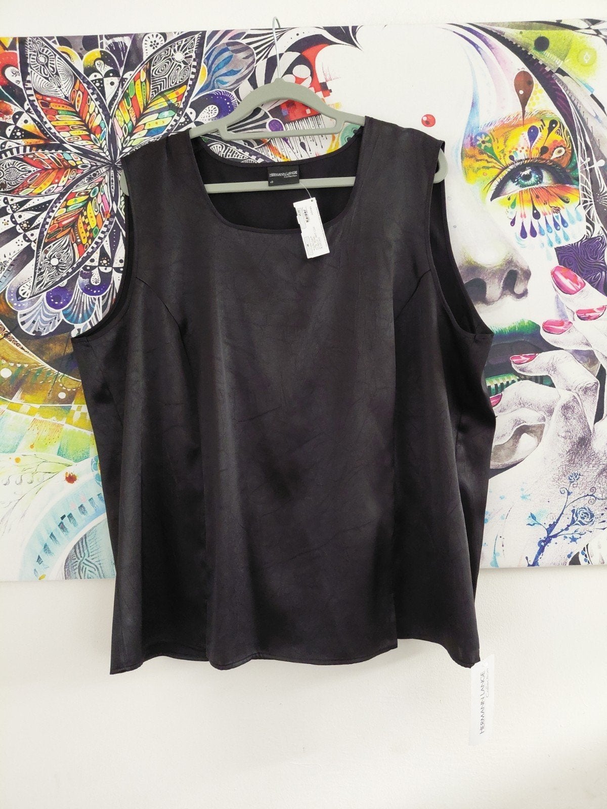 Nieuwe Hermann Lange top maat 48, Kleding | Dames, Zwart, Maat 46/48 (XL) of groter, Nieuw, Ophalen of Verzenden