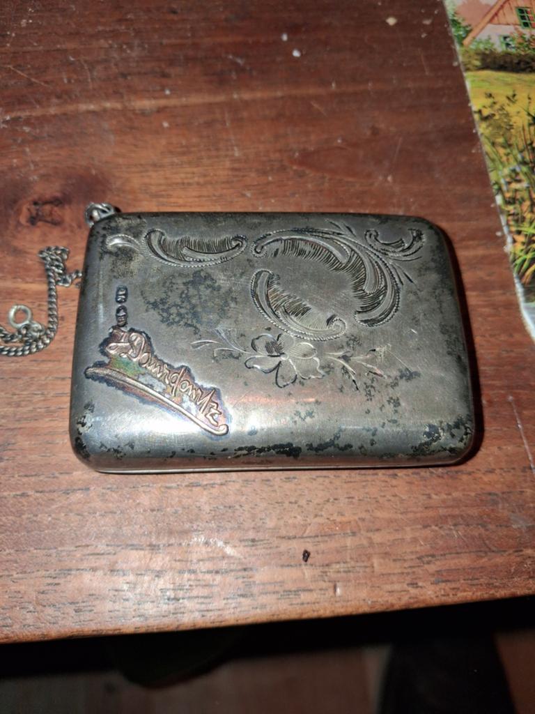 Russische portemonnee 84 gestempeld antiek gouden letters, Antiek en Kunst, Verzenden, Zilver