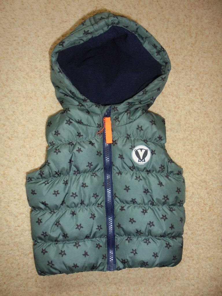 Groen blauwe bodywarmer HEMA, Kinderen en Baby's, Ophalen of Verzenden, Zo goed als nieuw, Jasje, Hema
