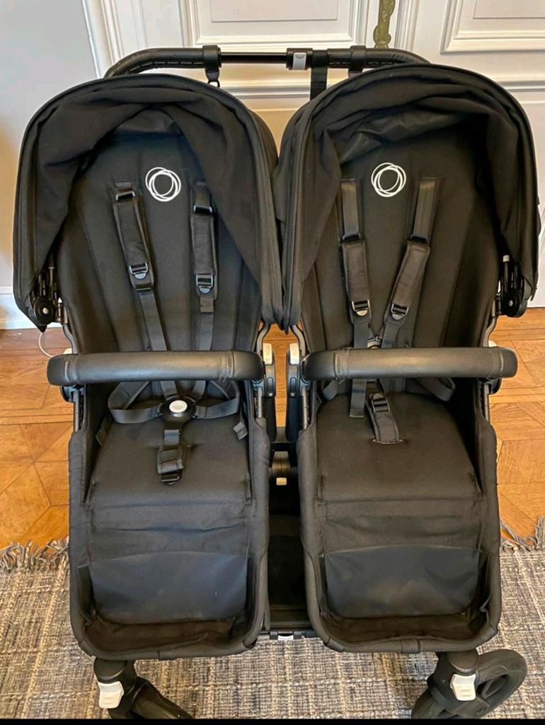 Bugaboo Donkey 3 Twin - Complete Duowagen Zwart, Ophalen, Bugaboo, Zo goed als nieuw, Combiwagen