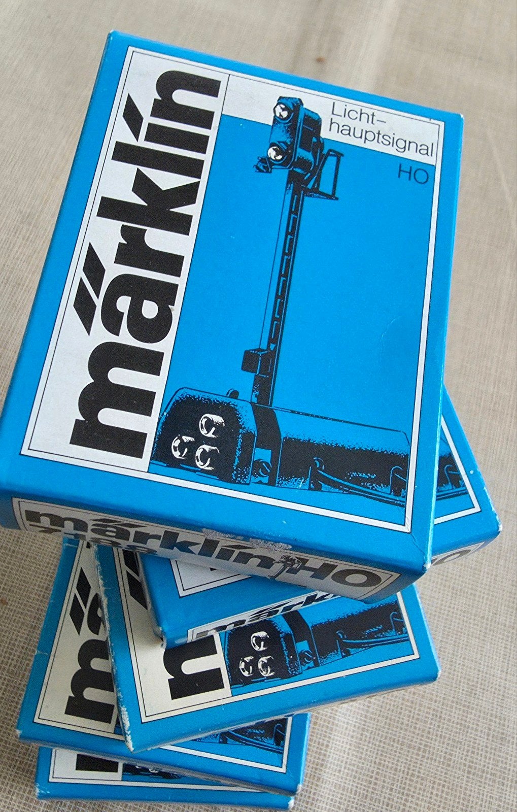 5x Märklin H0 Lichthoofdseinen 7188 - Set van 5 stuks, Wisselstroom, Gebruikt, Verzenden, Overige typen