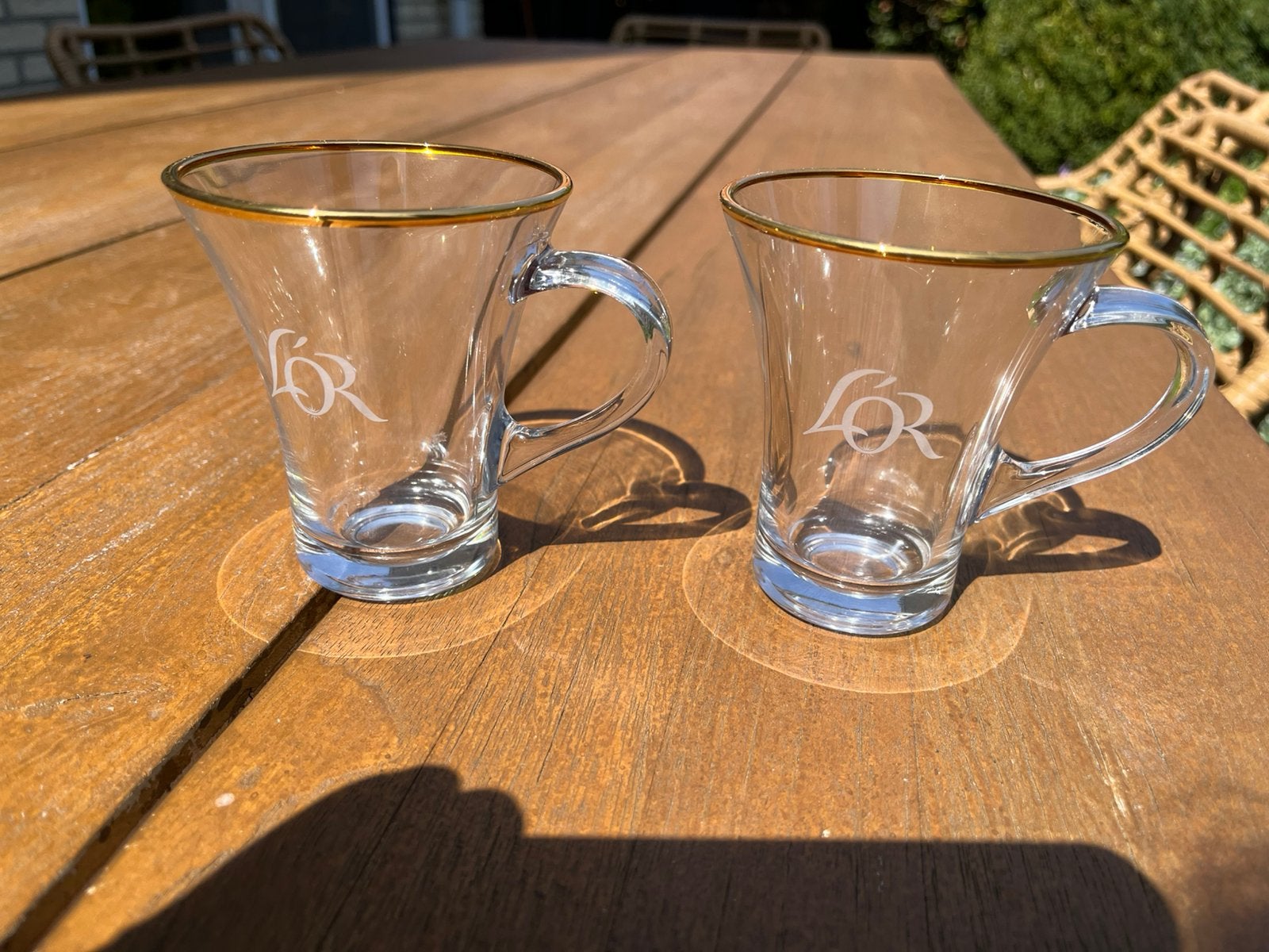 Nieuw Lor koffie glazen koffiekop 2x, Nieuw, Ophalen of Verzenden, Glas, Overige stijlen