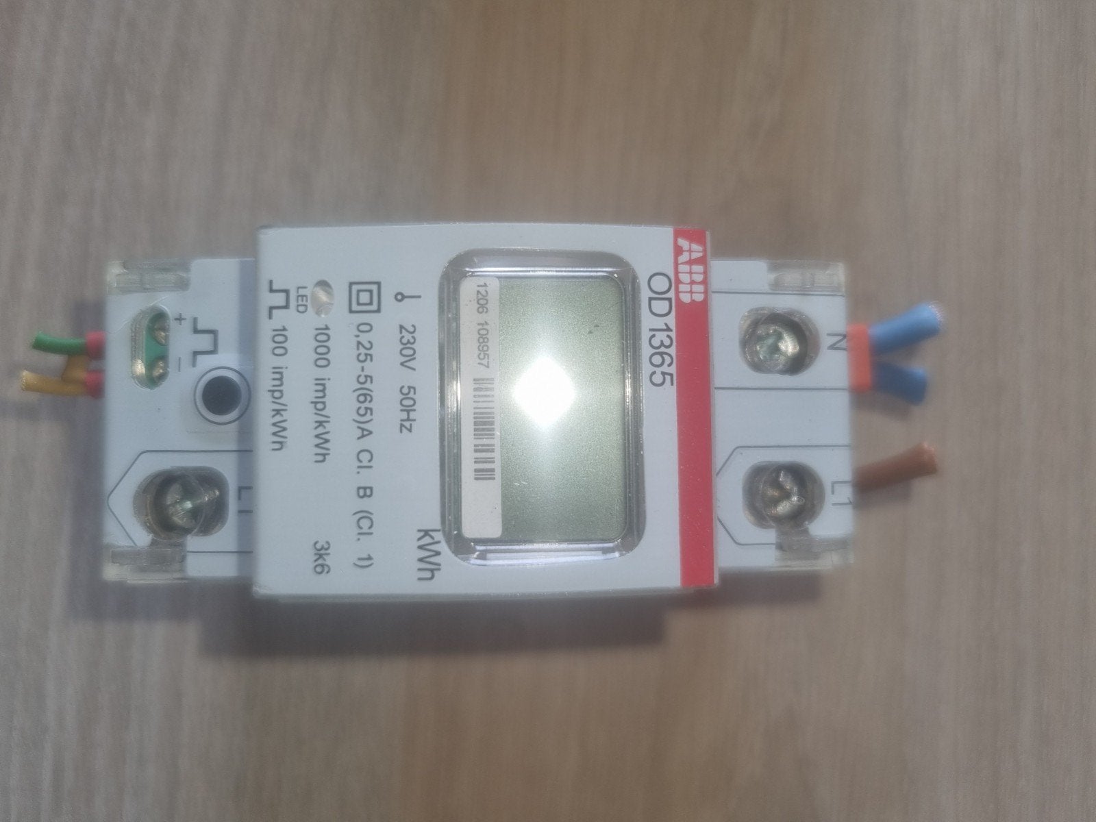 ABB OD1365 Energiemeter kWh 230V 50Hz, Ophalen of Verzenden, Gebruikt, ABB, Overige typen