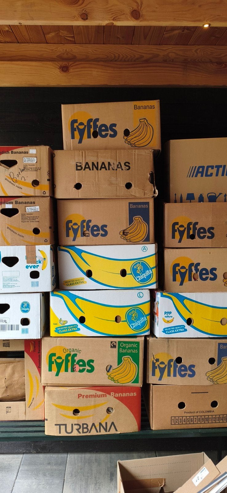 Verhuisdozen/bananendozen, Ophalen, Doos, 40 tot 60 cm, 50 tot 75 cm