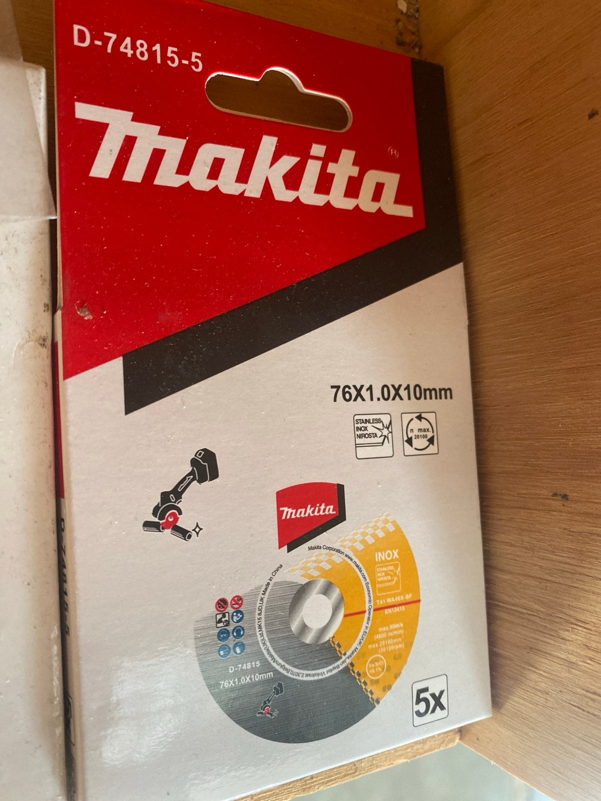 Nieuwe Makita D-74815-5 doorslijpschijven 76x1.0x10mm (5x), Onbekend, Nieuw, Ophalen of Verzenden, Onbekend