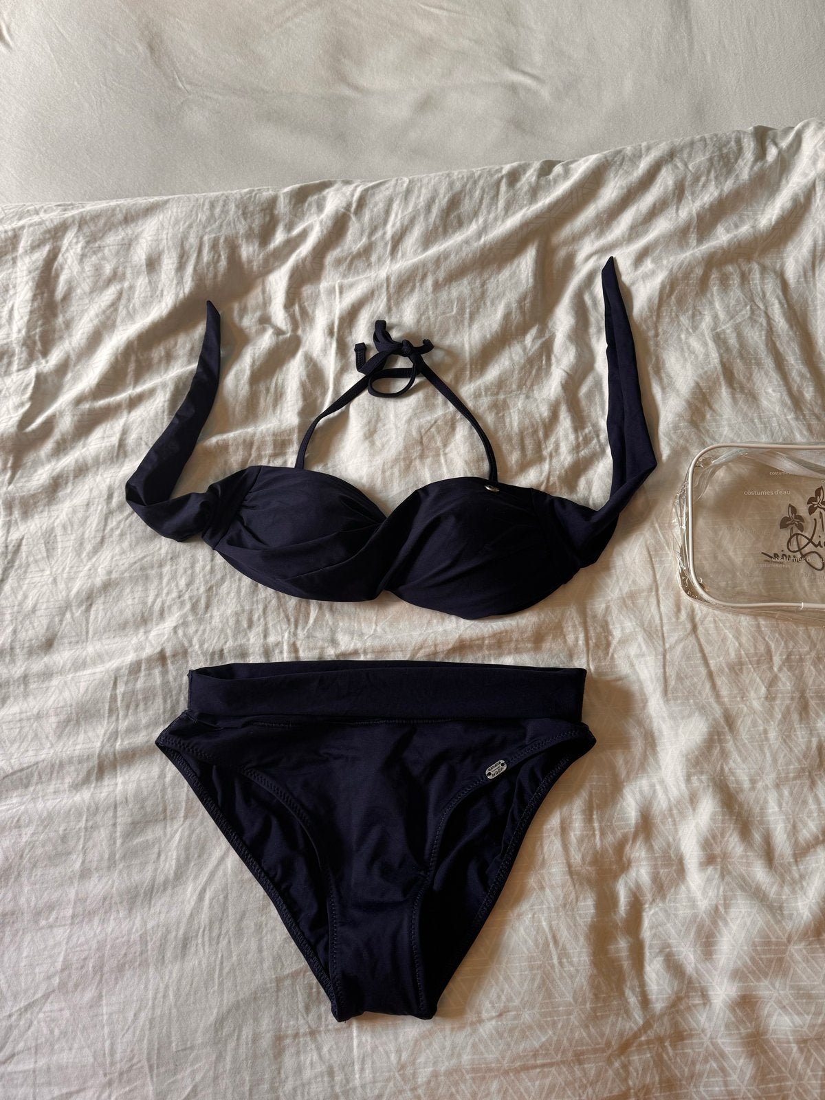 Banana Moon Bandeau Bikini Donkerblauw maat 38, Ophalen of Verzenden, Zo goed als nieuw, Blauw, Bikini