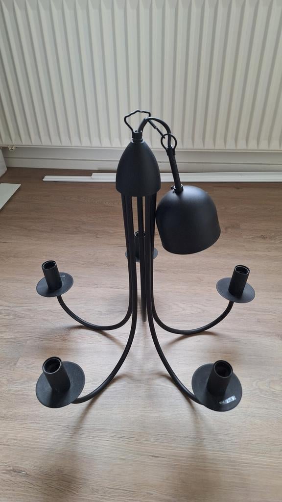 Leuke zwarte kroonluchter van Ikea, Huis en Inrichting, Ophalen of Verzenden, Gebruikt, Metaal