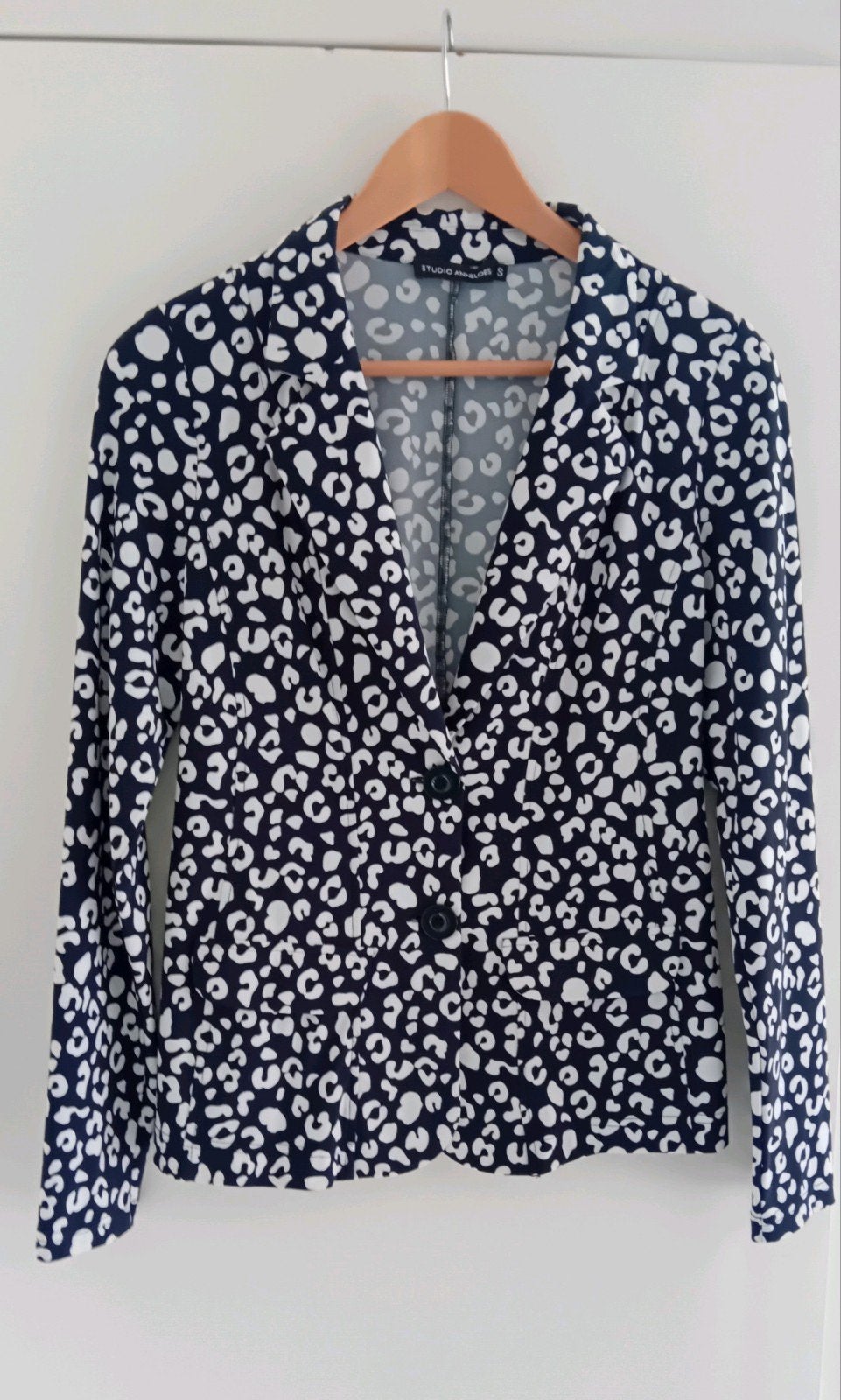 Studio Anneloes travel jasje blazer print zwart wit S, Studio Anneloes, Zwart, Ophalen of Verzenden, Zo goed als nieuw