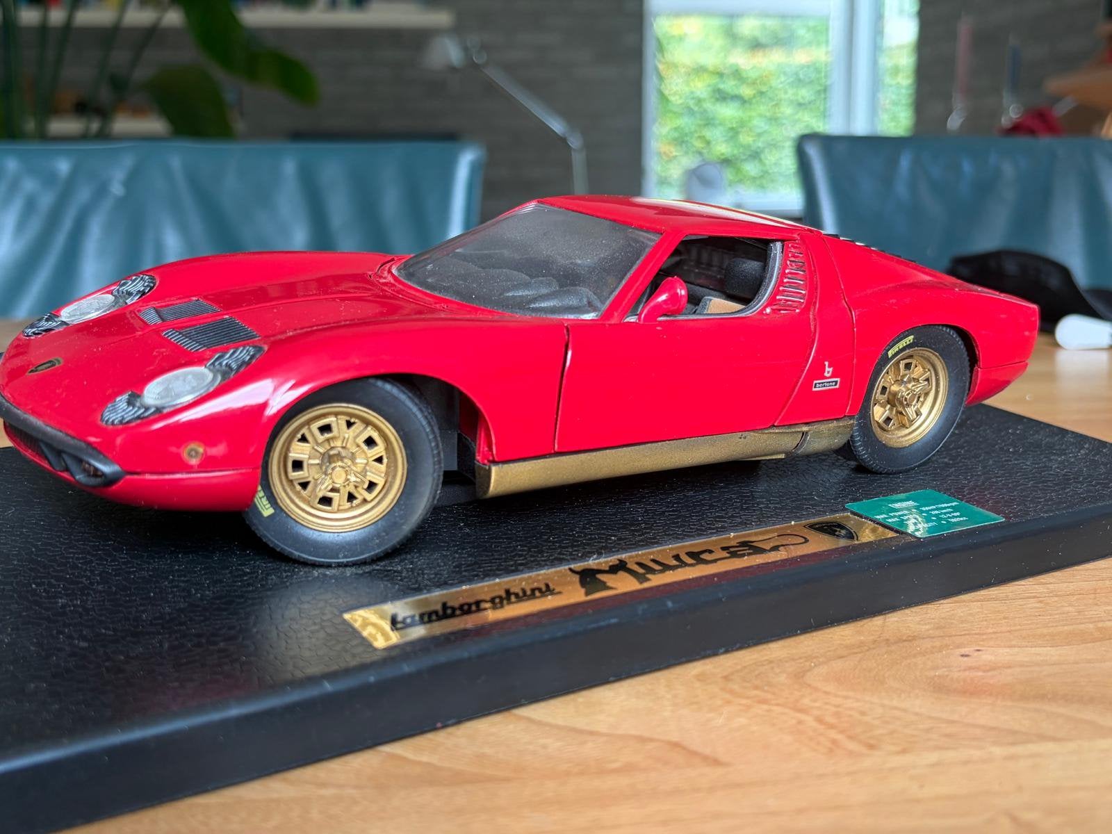Modelauto lamborghini miura Anson 1:18, Ophalen of Verzenden, Zo goed als nieuw, Bburago