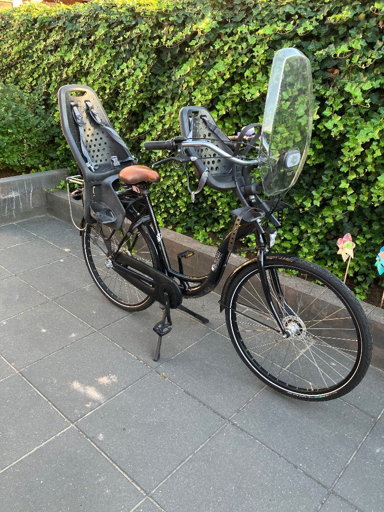 Fiets met kinderzitjes, 2 zitjes, Versnellingen, 56 cm of meer, Zo goed als nieuw