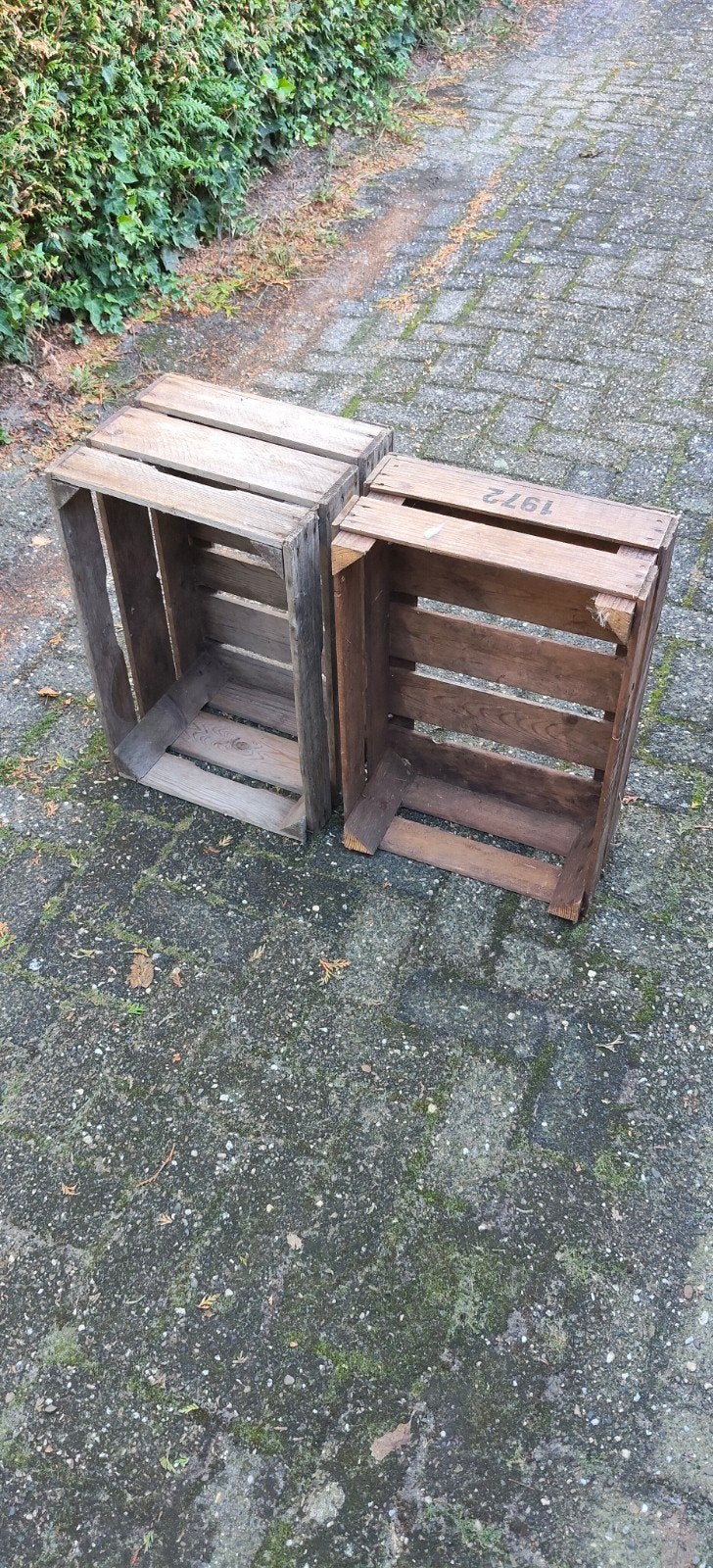 2x Vintage Houten Kratten, Ophalen, Gebruikt, 40 tot 60 cm, Minder dan 35 cm