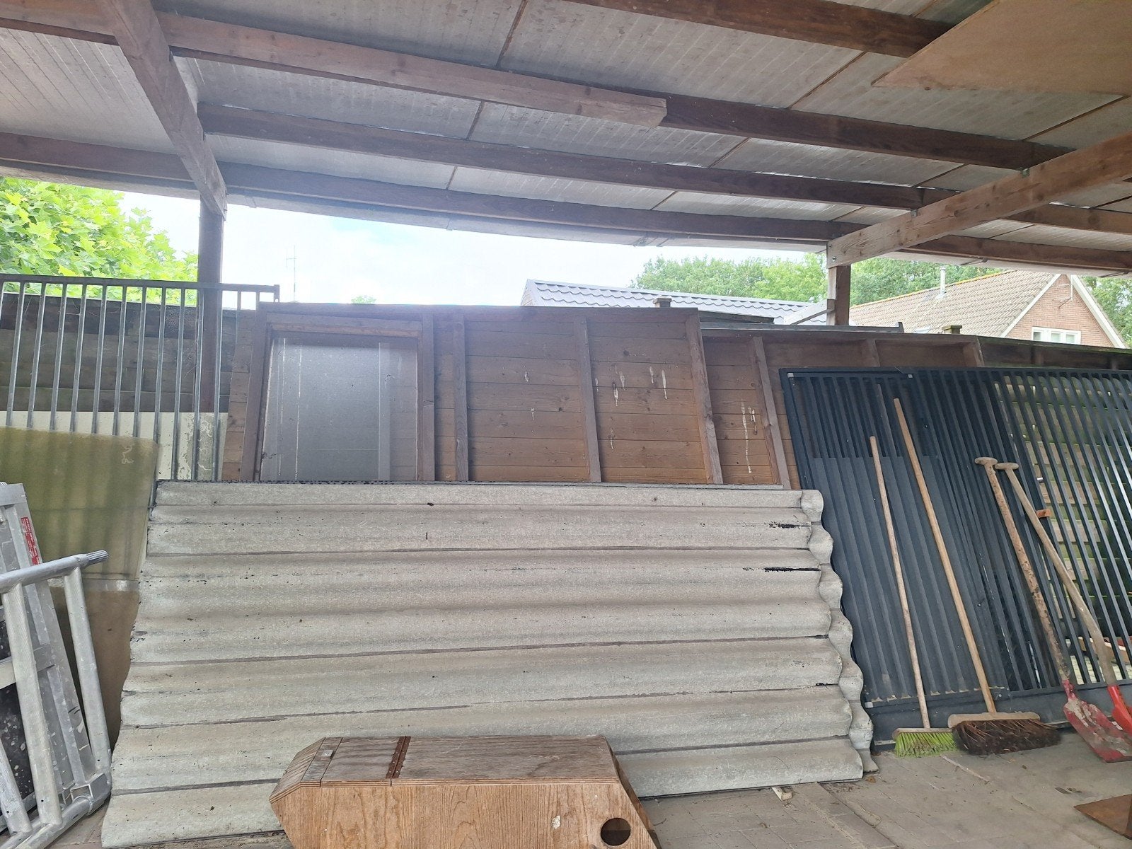 4 houten platen met frame - gratis af te halen, Ophalen of Verzenden