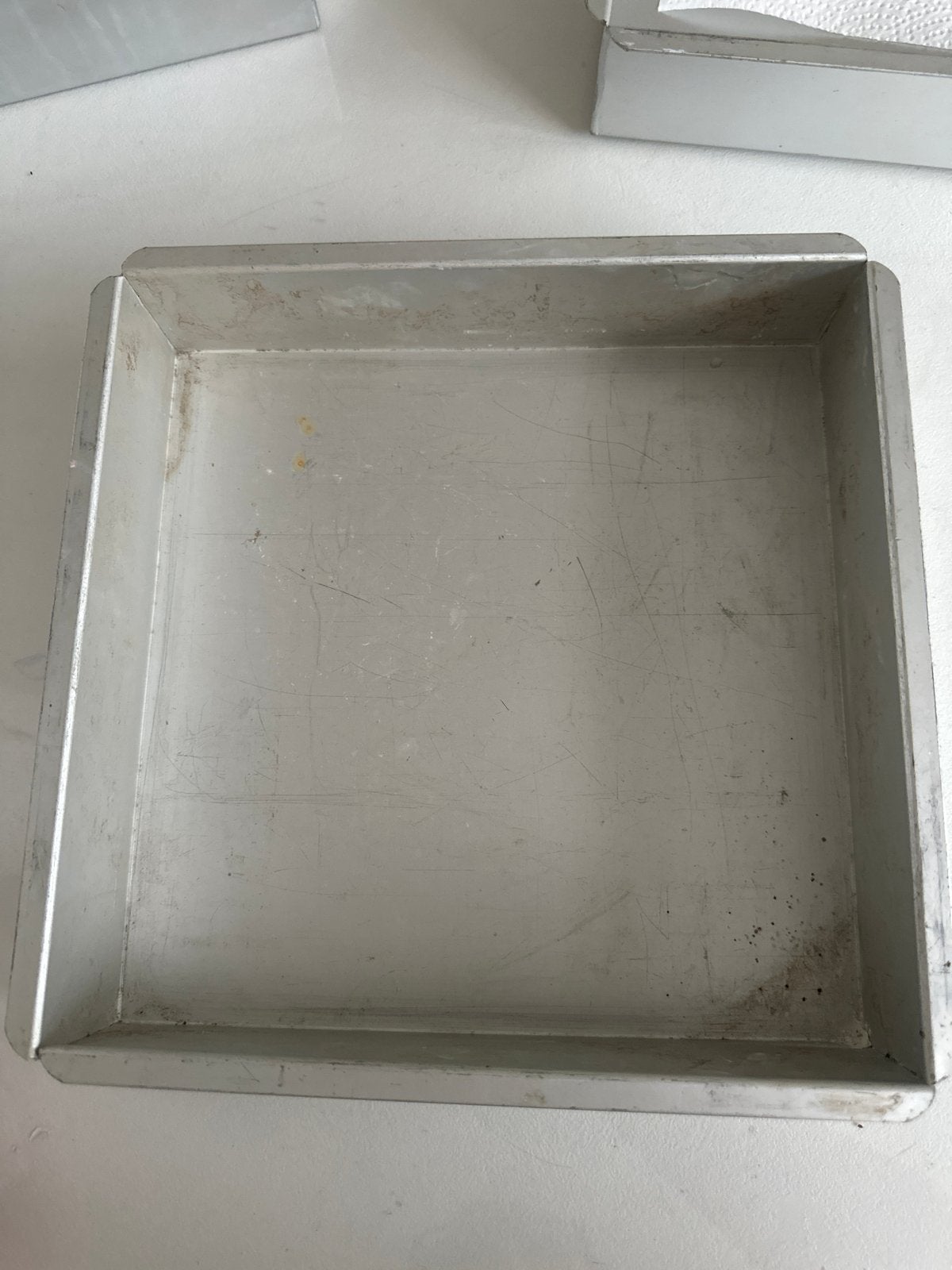 Aluminium bakvorm 25x25cm - vierkant, Ophalen of Verzenden, Gebruikt