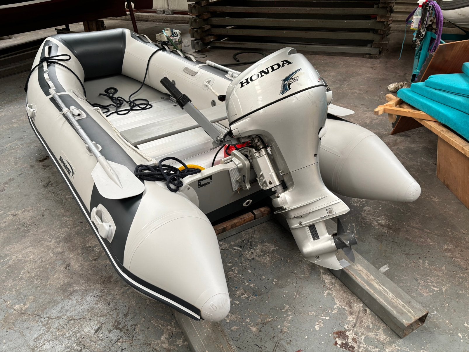 Rubberboot Nimarine 350, Watersport en Boten, Rubberboten, Ophalen, Aluminium, 15 pk, Peddels