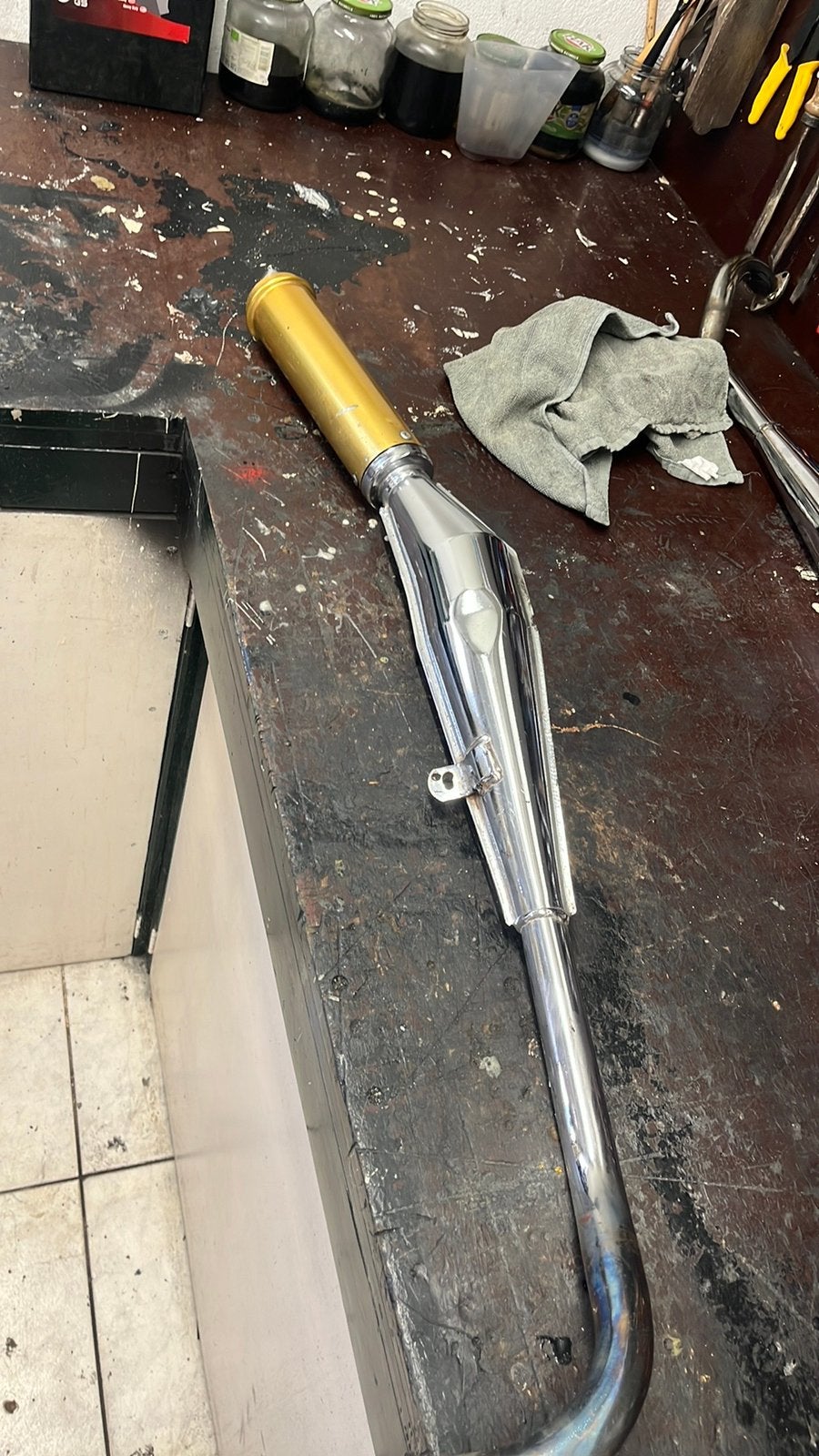 Biturbo uitlaat Tomos S25/A35, Ophalen, Zo goed als nieuw, Uitlaat