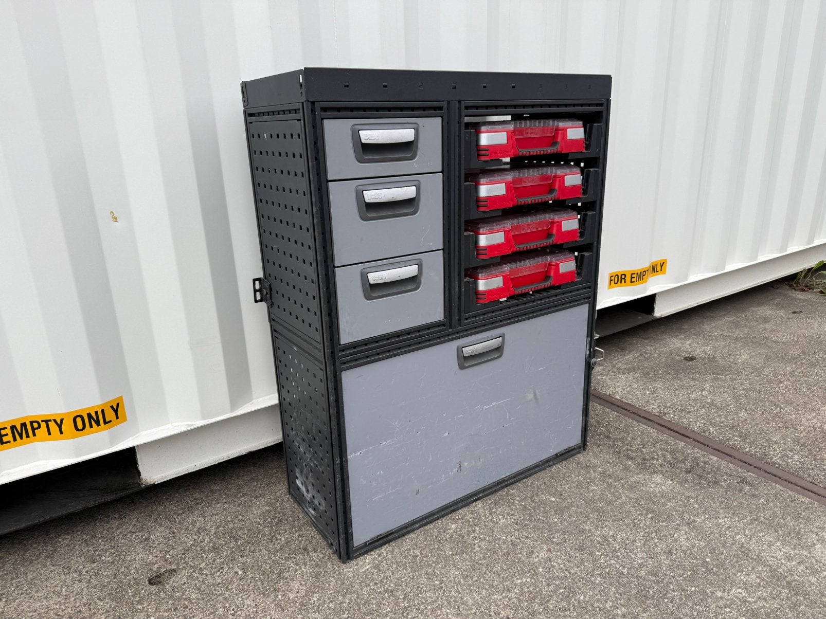 Modul system bedrijfswagen inrichting met uitneembare koffer, Auto diversen, Ophalen, Gebruikt