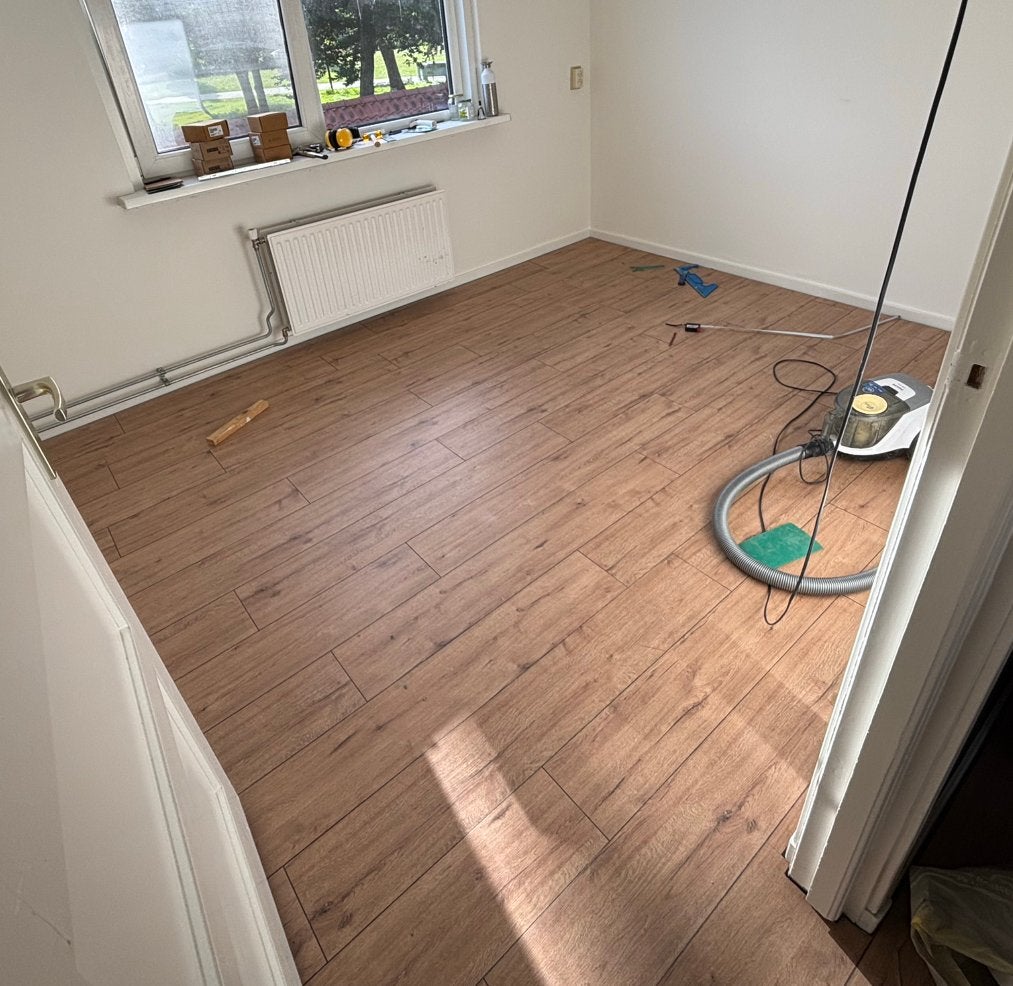 Mooie laminaat vloer circa 50m2, Ophalen, 50 tot 150 cm, Zo goed als nieuw, 10 m² of meer