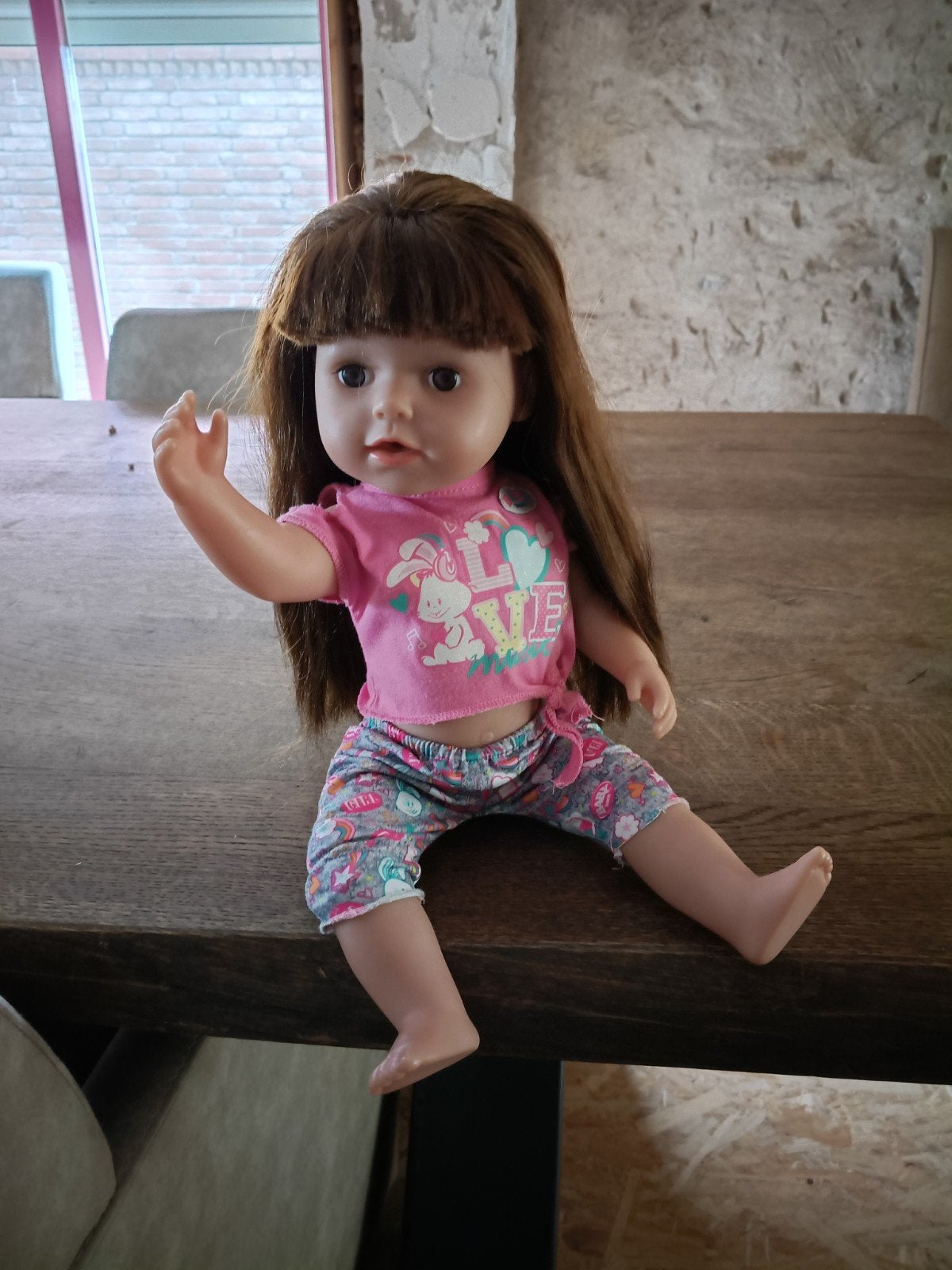 💕baby born sister brunette💕, Kinderen en Baby's, Ophalen of Verzenden, Zo goed als nieuw, Babypop