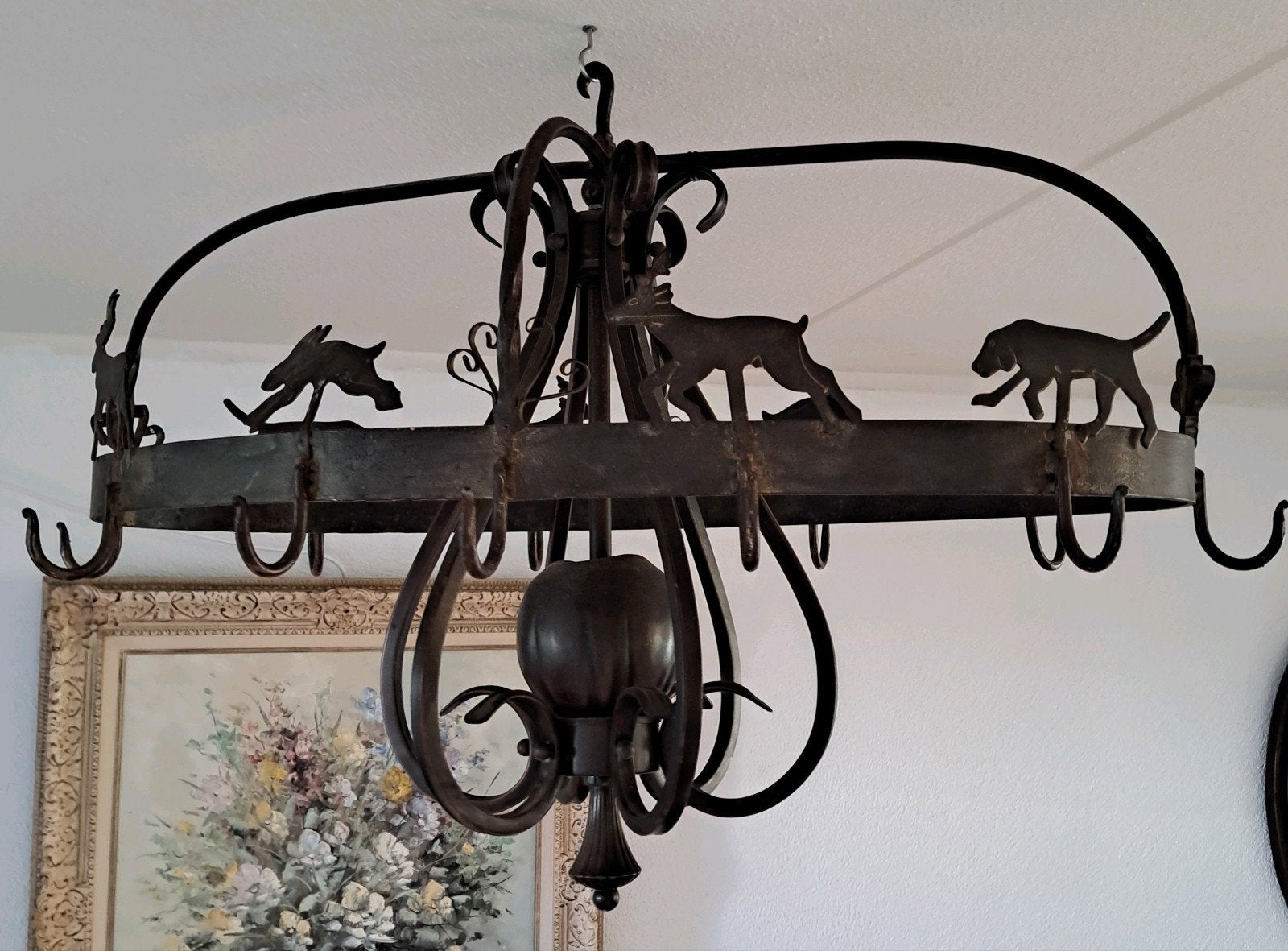 Smeedijzeren Wildkroon, wildrek, met Diermotieven, Ophalen