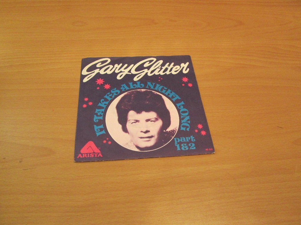 Gary Glitter - It Takes All Night Long / It Takes All Night, Cd's en Dvd's, Vinyl Singles, Ophalen of Verzenden, Gebruikt, Pop