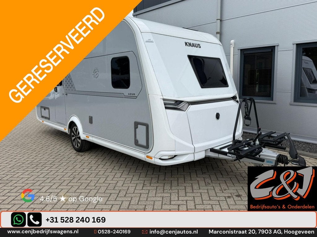 Knaus W02 Azur 500 FU Airco l Mover l Automaat poten l Route, Vast bed, Rondzit, 7 tot 8 meter, Bedrijf