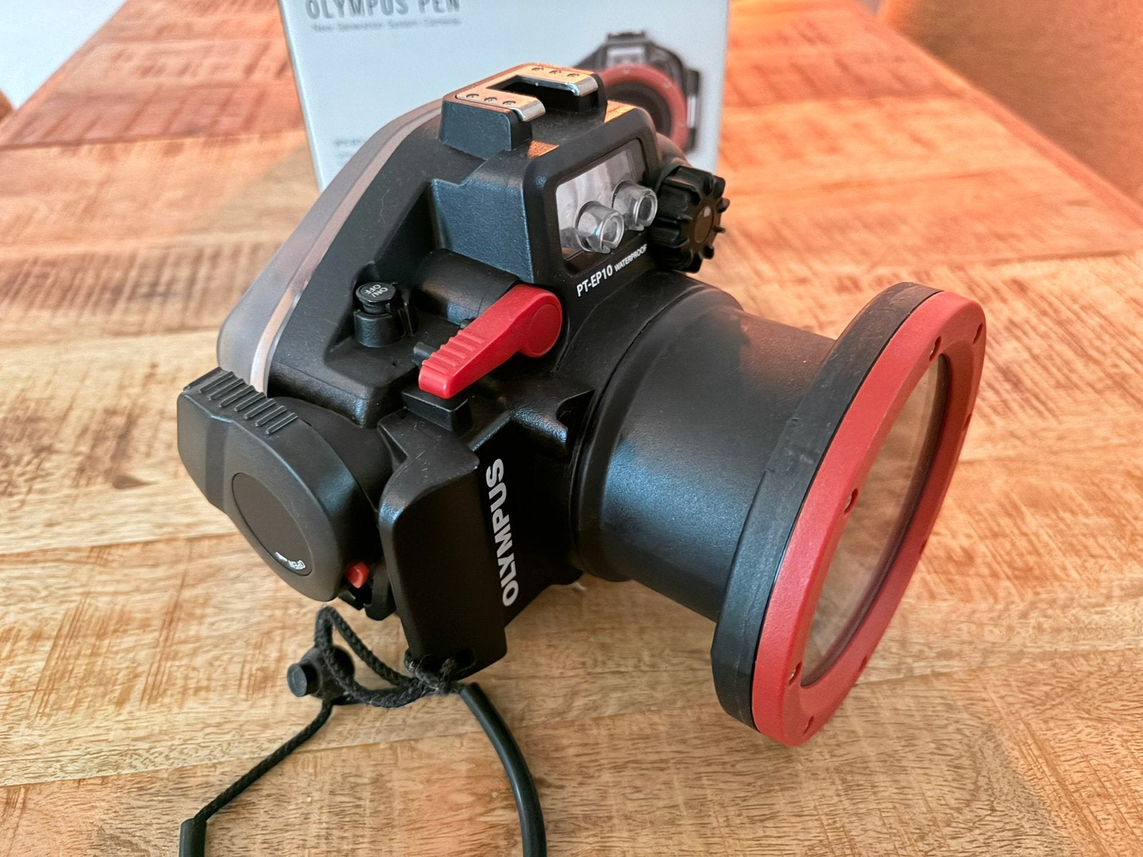 Olympus PEN camera compleet met onderwaterhuis en accesoires, Ophalen, Meer dan 40 meter, Olympus, Zo goed als nieuw