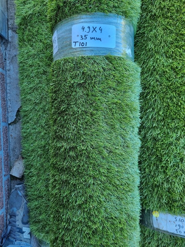 Kunstgras coupon 4.9 x 4 meter T101 35 mm, Ophalen, Nieuw, 20 m² of meer, Kunstgras
