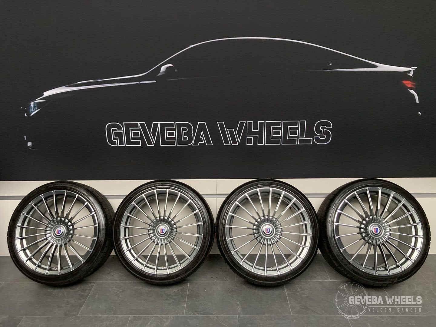 20” originele BMW Alpina B4 G26 velgen + banden breedset, Gebruikt, 255 mm, -, -