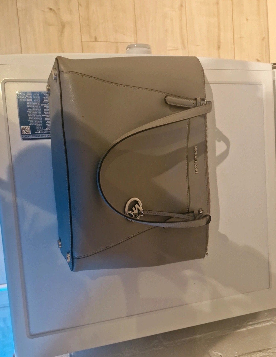 Michael kors tas, Ophalen of Verzenden, Gebruikt, Grijs, Handtas