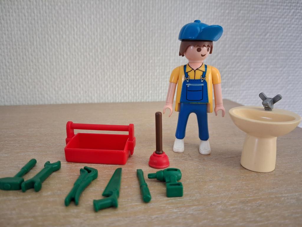 Playmobil loodgieter met gereedschap set 4655, Ophalen of Verzenden, Zo goed als nieuw, Complete set
