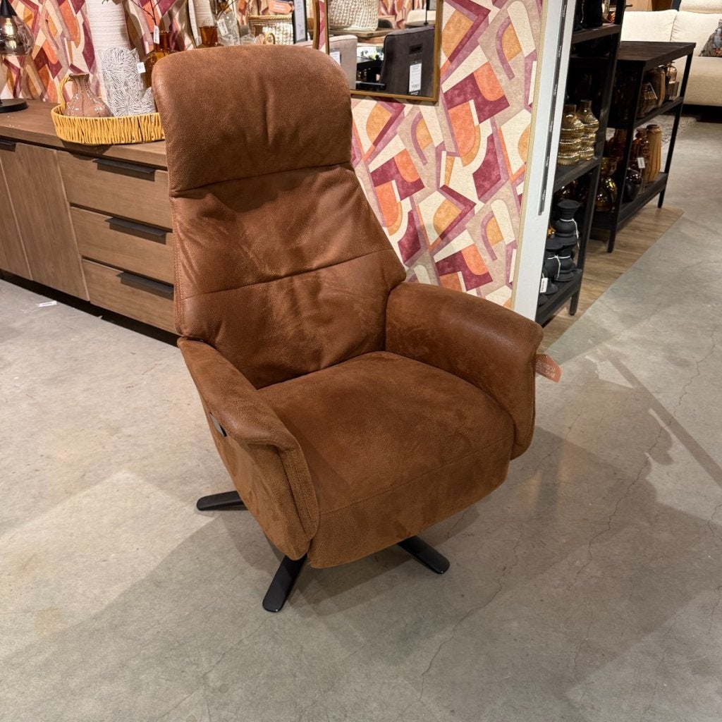 Elektrische Relaxfauteuil Artizo - Small - Microleder Bruin, Niet ingevuld, Niet ingevuld, Niet ingevuld