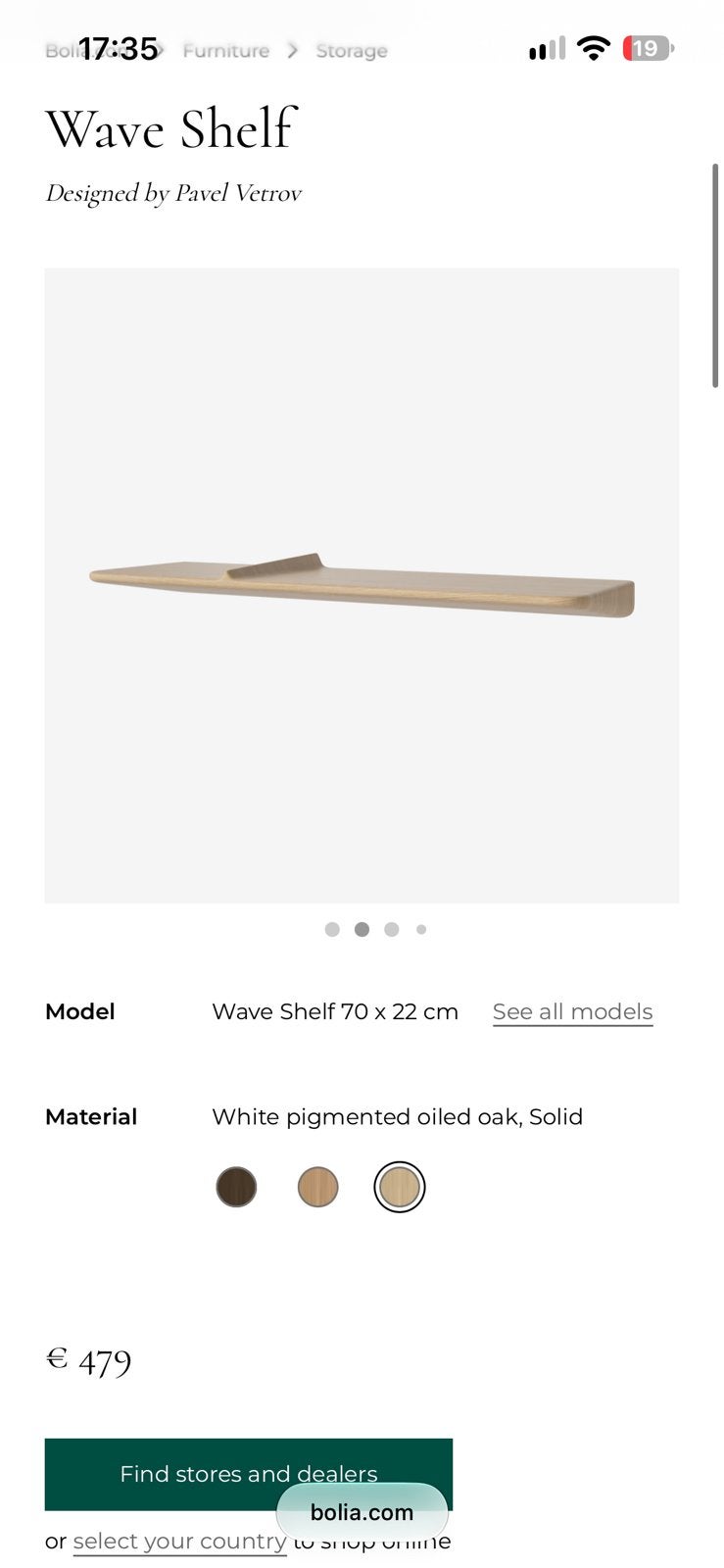 Bolia wave plank eiken, Ophalen of Verzenden, Zo goed als nieuw
