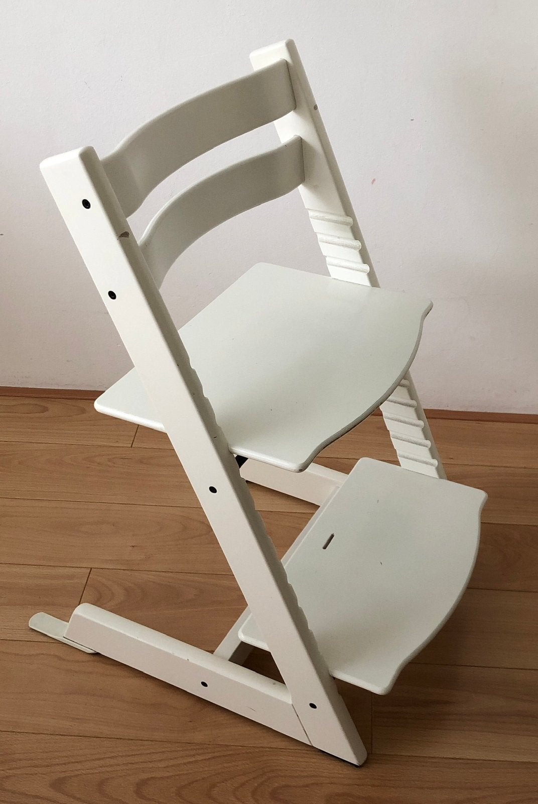 Stokke Tripp Trapp orig. lak wit , Baby Set, kussen, tuigje, Ophalen of Verzenden, Gebruikt, Meegroeistoel, Aanschuifbaar