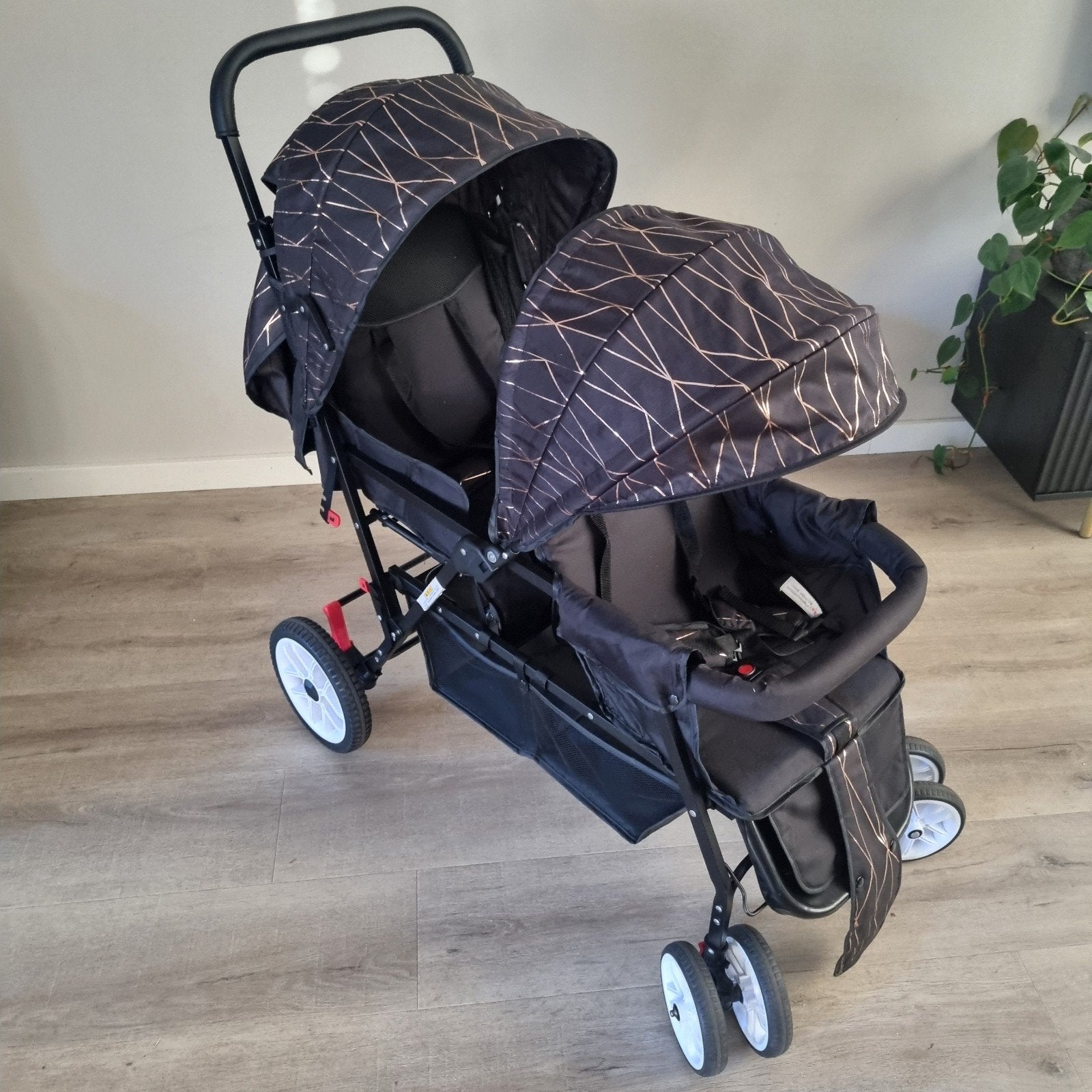 Duo buggy Tweeling Twin stroller Dubbele kinderwagen wagen, Kinderen en Baby's, Kinderwagens en Combinaties, Duowagen, Nieuw, Ophalen of Verzenden