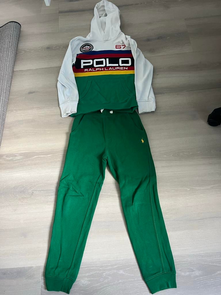 Polo Ralph Lauren hoodie en joggingbroek set - Maat 134, Kinderen en Baby's, Kinderkleding | Maat 134, Ophalen of Verzenden, Zo goed als nieuw
