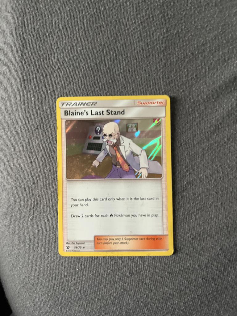 Blaine's Last Stand Trainer Kaart - Pokémon TCG, Ophalen of Verzenden, Zo goed als nieuw, Losse kaart